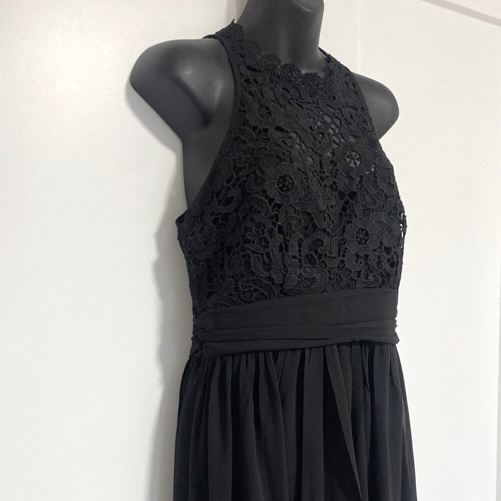 Elegant Black Lace Women's Dress